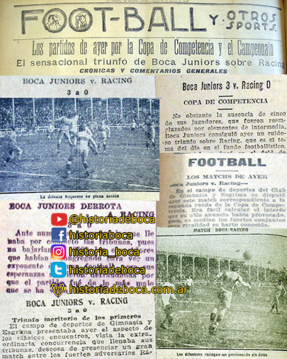 18 de agosto de 1918: Boca venció a Racing 3-0 